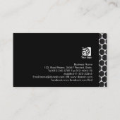 Carte de visite Gras Black Dark Metal Netting Text (Dos)