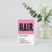 Carte De Visite Gras, cheveux et cosmétiques modernes (Debout devant)