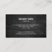 Carte De Visite Gras Constructions Modernes Béton Noir Texté (Dos)