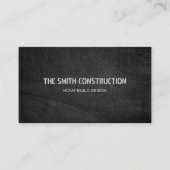 Carte De Visite Gras Constructions Modernes Béton Noir Texté (Devant)