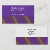 Carte De Visite Gras de diagonale violet et gris (Devant / Derrière)