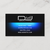 Carte De Visite Gras DJ equalizer musical (Dos)
