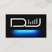Carte De Visite Gras DJ equalizer musical (Devant)