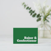 Carte De Visite Gras & Efficaces Baker & Confectioner Design (Debout devant)