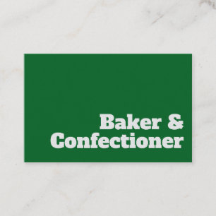 Carte De Visite Gras & Efficaces Baker & Confectioner Design