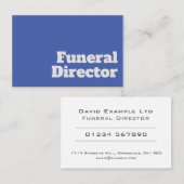 Carte De Visite Gras et effacer Entreprises Funeral Director Desig (Devant / Derrière)