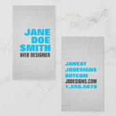 Carte De Visite gras et élégant (Devant / Derrière)