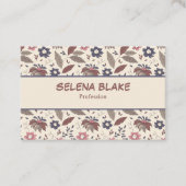 Carte De Visite gras et élégant | Moderne Chic élégant Floral (Devant)