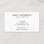 CARTE DE VISITE GRAS GOLD BRUSH STROKE STACK CERCLE LOGO MONOGRAM (Dos)