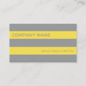 Carte De Visite Gras Gris Jaune moderne (Devant)