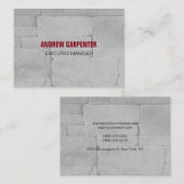 Carte De Visite Gras Gris Mur Unique Moderne Professionnel (Devant / Derrière)