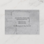 Carte De Visite Gras Gris Mur Unique Moderne Professionnel (Dos)