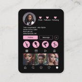 Carte De Visite Gras Hair Stylist Social Media Layout (Devant)