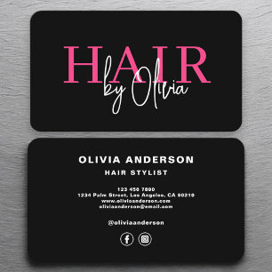 Carte De Visite Gras Hot Rose Hair Stylliste Moderne