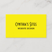 Carte De Visite Gras jaune et noir (Devant)