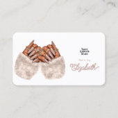 Carte De Visite Gras Melanin Beauté Africain Américain Artiste Nai (Devant)