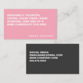 Carte De Visite Gras minimaliste (Devant / Derrière)