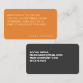 Carte De Visite Gras minimaliste (Devant / Derrière)