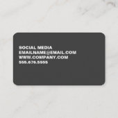 Carte De Visite Gras minimaliste (Dos)