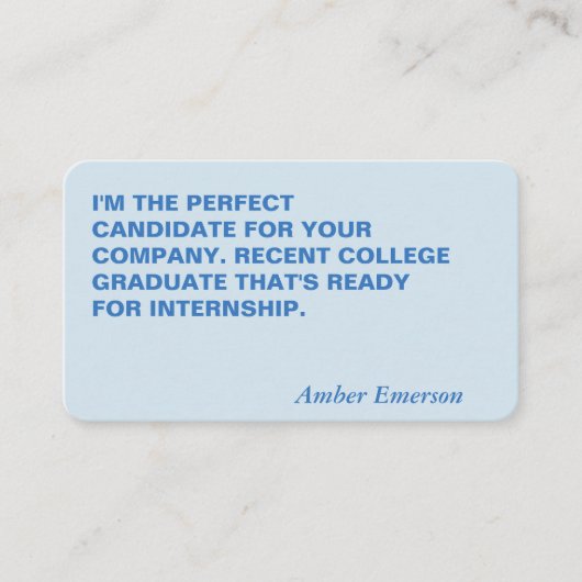 Carte De Visite Gras minimaliste (Devant)