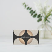 Carte De Visite Gras Mod Faux Gold Foil et Parties scintillant Bla (Debout devant)