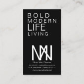 Carte De Visite Gras Modern Tribal Home Intérieur Designer Stylist (Dos)