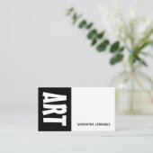 Carte De Visite Gras moderne, Artiste professionnel (Debout devant)