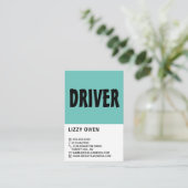 Carte De Visite Gras moderne, École de conduite, Instructeur (Debout devant)