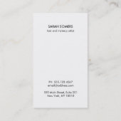 Carte De Visite Gras Moderne Faux Silver Sequin Salon De Beauté (Dos)