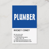 Carte De Visite Gras moderne, plombier, plomberie (Devant)