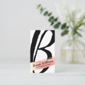 Carte De Visite Gras MUA Typographie Monogramme Rose Gold Splash (Debout devant)