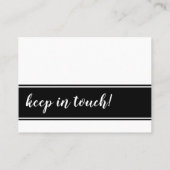 Carte De Visite Gras Nous avons Déplacé la carte, Blanc avec Black (Dos)