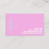 Carte De Visite Gras Pink Mint Turquoise Moderne Grunge Entreprise (Dos)