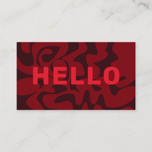 Carte De Visite Gras Police Rétro Super cerise Rouge Bourgogne Bon (Devant)