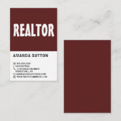 Carte De Visite Gras, Réaliseur, Agent immobilier (Devant / Derrière)