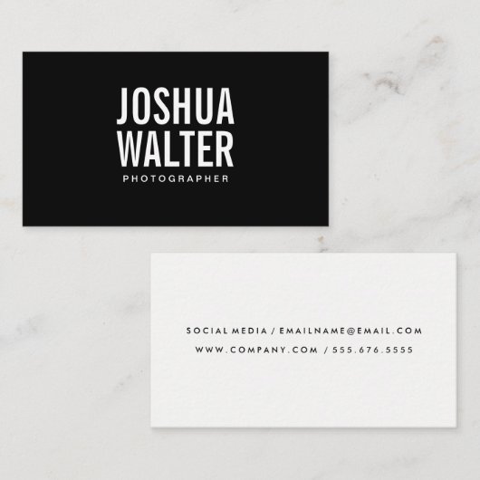 Carte De Visite Gras simple (Devant / Derrière)