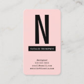 Carte De Visite Gras Simple tendance Professionnel Moderne Minimal (Devant)