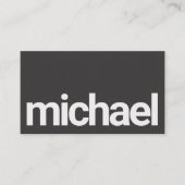 Carte De Visite Gras Simplicité noir & blanc scannable Qrcode (Devant)