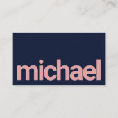 Carte De Visite Gras Simplicité rose et code qualité scannable mar (Devant)