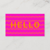 Carte De Visite Gras Super Squiggles brillant orange Hot rose Hell (Devant)