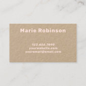 Carte De Visite Gras Super Squiggles noir clair rose Kraft (Dos)