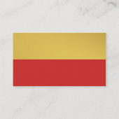 Carte De Visite Gras Tomate rouge et blanc, Or Monogramme (Dos)