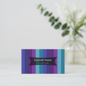 Carte De Visite Gras : Violet, Framboise, Turquoise, 01 (Debout devant)