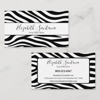 Carte De Visite Gras Zebra Print