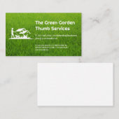 Carte De Visite Grass | Gardener Cutting Lawn (Devant / Derrière)