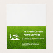 Carte De Visite Grass | Gardener Cutting Lawn (Extérieur déplié)