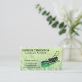 Carte De Visite Grass | Lawn Mower | Landscaping Industry (Debout devant)
