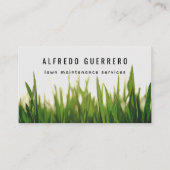 Carte De Visite Grass Photo Gardener Gardener Landscaping (Devant)