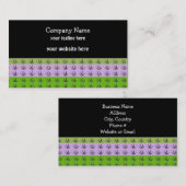 Carte De Visite Grass vert et mauve (Devant / Derrière)