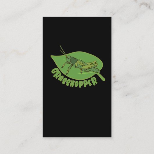 Carte De Visite Grasshopper Gardener Nature Entomologie Insecte (Devant)